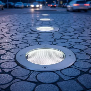 Commercial Use Solar Road and Garden Light, IP65 Waterproof, 5000K Daylight LED Dimmable Outdoor Lighting, Energy Star Certified