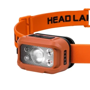 Compact Multi-Function Sensor Headlamp with 45° Adjustable Beam, Waterproof USB Rechargeable LED Head Torch