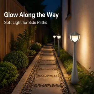 Contemporary Outdoor LED Landscape Pathway Light Waterproof Lantern Bollard Lamp for Courtyard Walkway Villa Side Yard Lighting