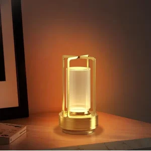 Cordless Rechargeable Lantern Table Lamp with Touch Control for Camping Restaurants and Bars