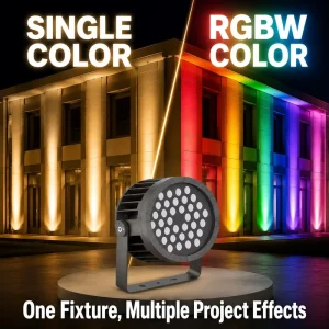 Courtyard Accent Light 72W Single Color 96W RGB LED Flood Lamp for Building Facade Pillar Architectural Column Lighting G210