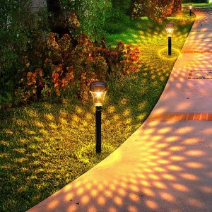 Courtyard Path Waterproof Projection Floor Lamp, Outdoor Solar LED Garden Light