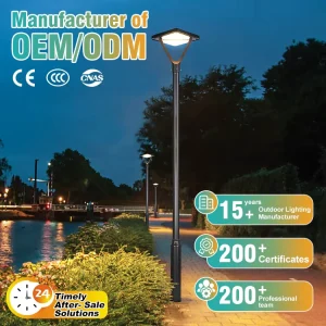 Courtyard Street Lamp 30W Outdoor IP65 Waterproof Aluminum Garden Led Pole Light AC220-240V 3000K-6500K