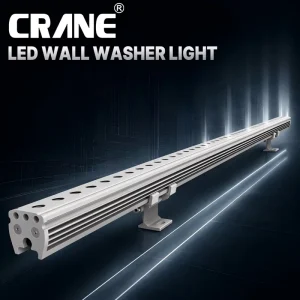 Crane DMX512 RGB RGBW LED Wall Washer Light IP65 Waterproof Exterior Linear Facade Bar for Bridge Building Dynamic Lighting