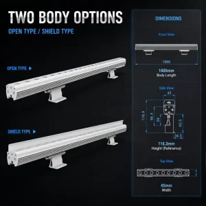 Crane Wall Washer IP67 Aluminum 24V Outdoor LED Building Lighting