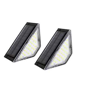 Cross border Solar Powered LED Triangular Step Light for Garden Path