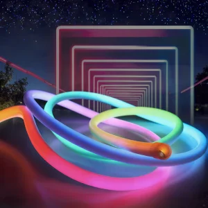 Custom 1m RGB LED Strip Light PVC 24V Pixel 360 Degree Neon Tube Flexible Addressable IP68 RGBIC CCT Controller Switch Landscape