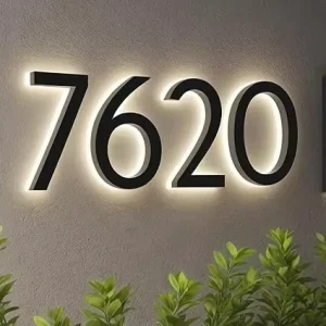 Custom 3D LED Backlit Reverse Channel Letters Signage IP65 Waterproof Wall Mount for Business Salon Cafe & Home Office