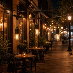 Custom E26 Edison String Lights 120V Outdoor Waterproof Garden Patio Party Lights Factory Direct