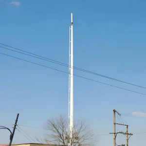 Custom Height Hot Dip Galvanized Steel Monopole Lightning Protection Tower Telecommunication Mast Single Pipe Lightning Rod