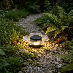 Custom Waterproof Outdoor Solar-Powered Flower Light, LED Garden Stake Lamp, Lawn, Landscape, Yard Decoration