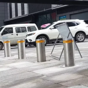Customizable Automatic Telescopic Ground Post Anti-Crash Hydraulic Bollard for Vehicle Access Control Stainless Steel 304