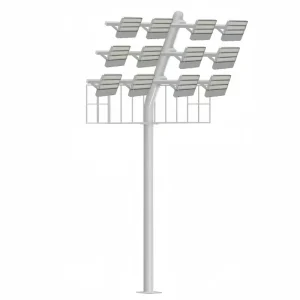 Customizable LED High Mast Light Pole IP67 Rated 15m 50m Adjustable Steel 10 Year Warranty Hot Dip Galvanized