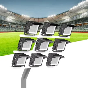 Customized LED Football Stadium Airport Seaport 15m 40m IP65 Waterproof High Mast Light 30 60 Beam Angle 2700 6500K Color Temp