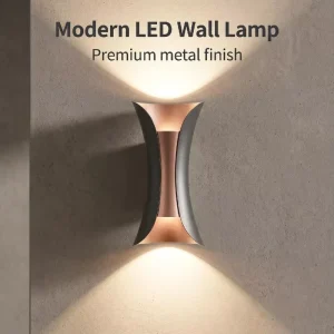 Customized Metal Waist shaped LED Wall Light IP65 Waterproof Double Headed COB ABS+Glass 2 Year Warranty Outdoor Wall Lamp