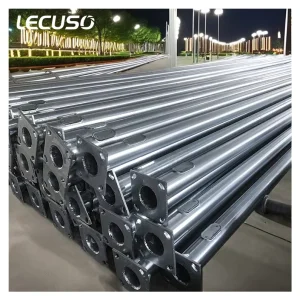 Customized Outdoor 4m 5m 6m 7m 8m 9m 10m 12m Double Single Arm Galvanized Steel Solar Street Light Pole Post Lamp Pole