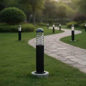 Cylinder-Shape Outdoor Bollard Lawn Garden Pillar LED IP54 Water-Resistant Aluminum Alloy Light for Pathway