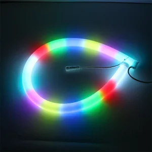 D33 360 Degree SMD5050 Tube Lighting DC24V RGB Waterproof IP66 Silicone Flex Strip Rope LED Neon Light