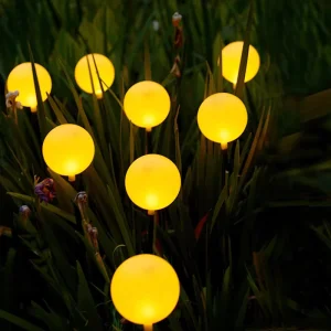 DC Power Supply LED Ball Light 7/8/10CM IP55 Waterproof 3500K Warm White Stainless Steel Acrylic Garden Lights