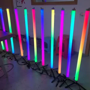 DC24V 360-Degree Programmable RGB Milky PC LED Pixel Light Tube for Stage, Club, and Dance Party