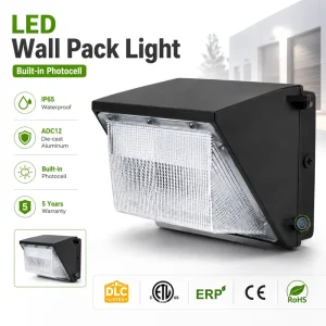 Die Casting Aluminum Housing DLC IP65 Photocell Sensor Led Wall Pack Light for Outdoor Lighting