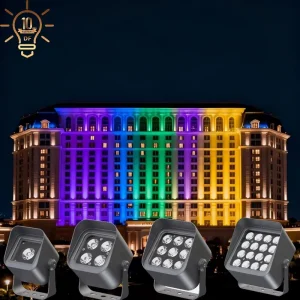 DMX512 RGB Colorful Facade Lighting Outdoor Aluminum LED Wall Washers Commercial Buildings Decorative Wall Flood Spot Light