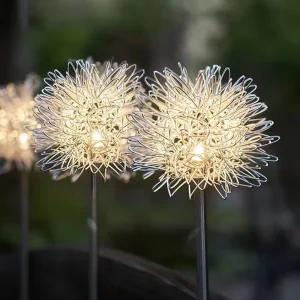 Dailu Outdoor Waterproof Landscape Decoration Lighting Color Changing Solar Flower Led Dandelion Garden Lights