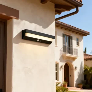 Decorative Die cast Aluminum Solar Led Motion Sensor Wall Light Outdoor Waterproof Garden Security Lamp
