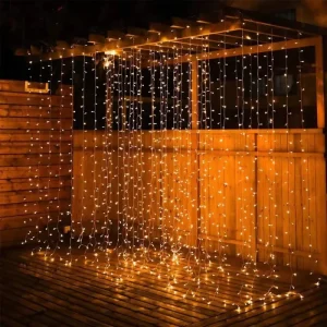 Decorative Holiday Christmas Outdoor IP44 Garden Lights Landscape Yard Patio Connectable Fairy LED Curtain Lights