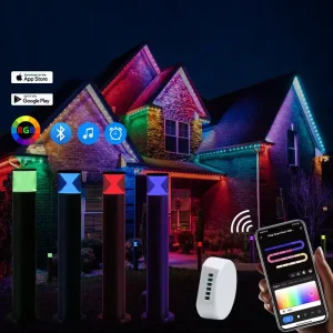 Decorative Low Voltage Bollard LED Landscape Lights Commercial Outdoor Round Lamp Waterproof for Driveway