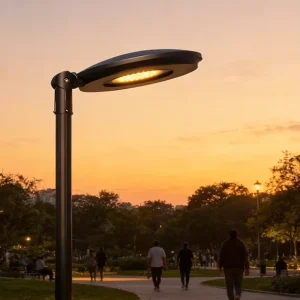 Die-Cast Aluminum LED Outdoor Post Top Light for Road IP66 Waterproof AC 5-Year Warranty