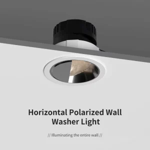 Dimmable Rotating Polarized 12W LED Recessed Downlight, 75mm Cutout, Ceiling Wall Washer