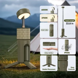 Dimmable Telescopic LED Magnetic Lantern CE Certified White LED Camping Lamp for Outdoor Adventures