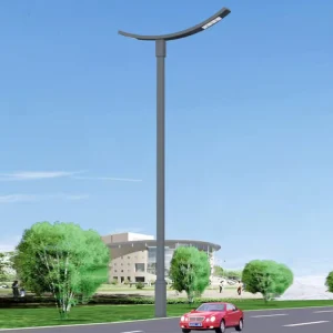 Dual arm Street Lights Hot dip Galvanized 6m 12m Lamp Posts 100W IP65 220V LED Road Urban Lighting Fixtures