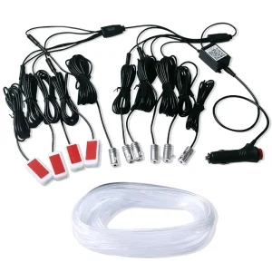 EL Cold Light Ambience Lamp Line Car RGB Neon Interior Atmosphere Light Strip Car El Wire