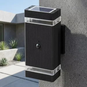 ETL Certificated IP65 Waterproof Modern PIR Motion Sensor up and Down Outdoor Wall Lamp Exterior Wall Mounted Light Sconces