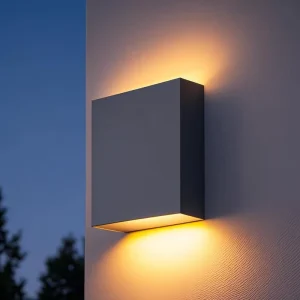 ETL DLC Certified Aluminum 8 Inch Up Down Illuminate Smart Waterproof AC Lighting LED Wall Light for Outdoor Garden B&B