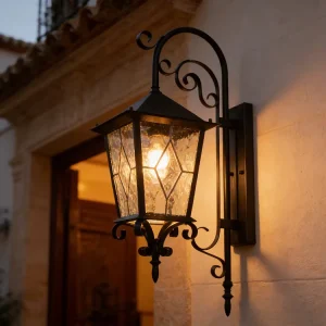 Electric Outdoor Garden Wall Lantern Modern Sconce for Gate Fence, Wall Mounted