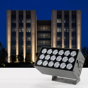 Elevation in Architecture Facade Aluminium Profile Colorful Pencil Beam Led Wall Spotlight for Building Facade Outdoor