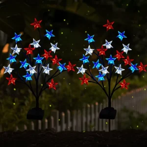 LED Plastic Star Branch Fairy Light Outdoor Solar Garden Light for Yard Lawn and Park Decor CE FCC RoHS