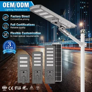 Energy Saving Remote Control Streetlight 300w 400w 600w Aluminum Housing Outdoor Garden Highway Solar Powered Street Lights