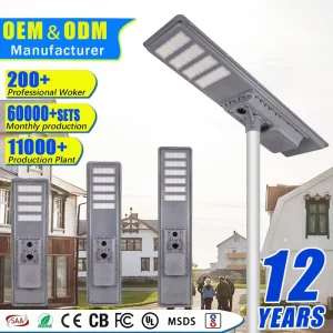 Engineering Funds Die Casting Aluminum Solar Profile Integrated Street Lamp LED Road Construction Lighting