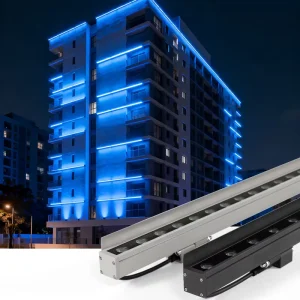 Exterior Commercial Lighting Empire State Blue Building Light up Building Bricks Facade Linear Light LED Wall Washer Light