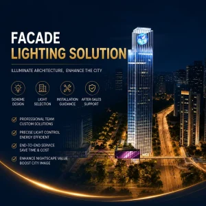 External Decorations Lights Outdoor RGB Customized Exterior Lights Facade Lighting Solution for Landscape Building