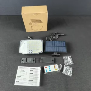 Factory 254 LED Solar Wall Light Outdoor Motion Sensor Split Solar Panel Lamp with Remote Control IP44