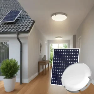 Factory Aluminum Solar Ceiling Lamp LED Round Outdoor Indoor 200W 300W Waterproof Light