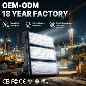 Factory COB LED Modular Flood Light 300W Aluminum Alloy Outdoor IP67 Waterproof 5 Year Warranty