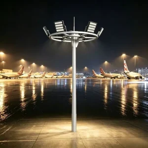 Factory Custom OEM 800W 25m 30m Hot Dip Galvanized Steel High Mast Light LED Flood Light Airport Outdoor Lighting