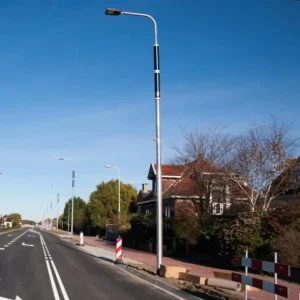 Factory Customized Galvanized Steel with Solar Yard Lamp Post Curved Panels Solar Street Light