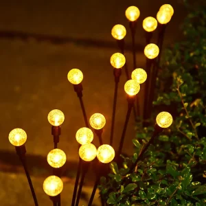 Factory Direct 8LED Solar Waterproof LED Firefly Garden Lights Wind Fluorescent Lawn Decorative Lights